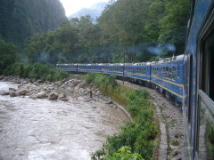Train journey back to Cusco